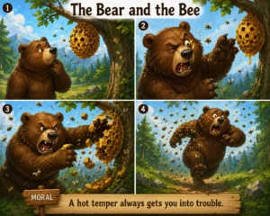 bear finds a beehive